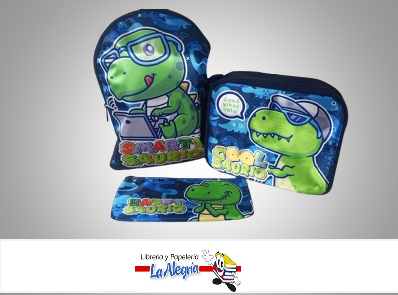 MORRAL/CARTUCHERA/LONCHERA 14222 COMBO COOL SAURIO MARCA JETBAG