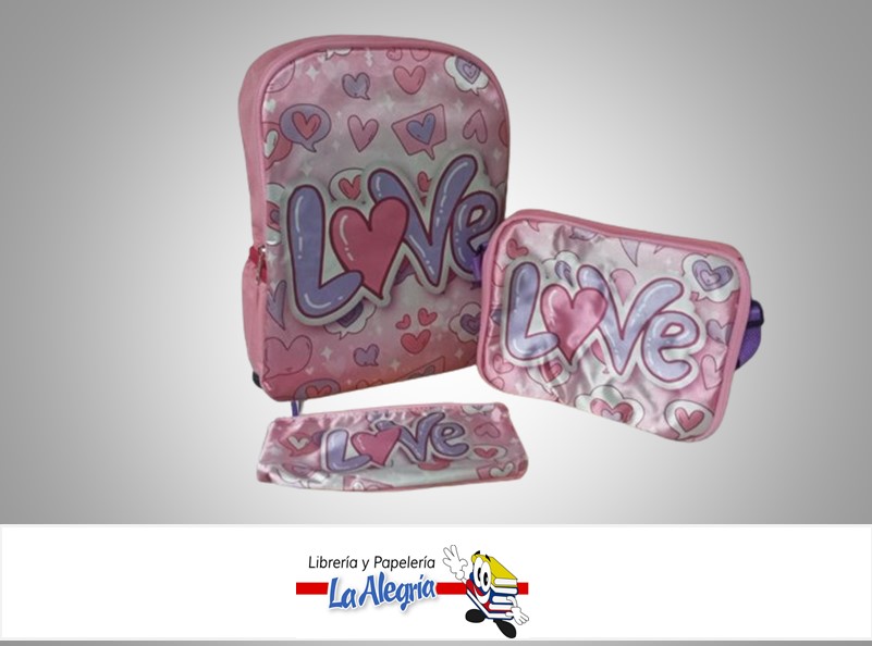 MORRAL/CARTUCHERA/LONCHERA 27222 COMBO LOVE MARCA JETBAG