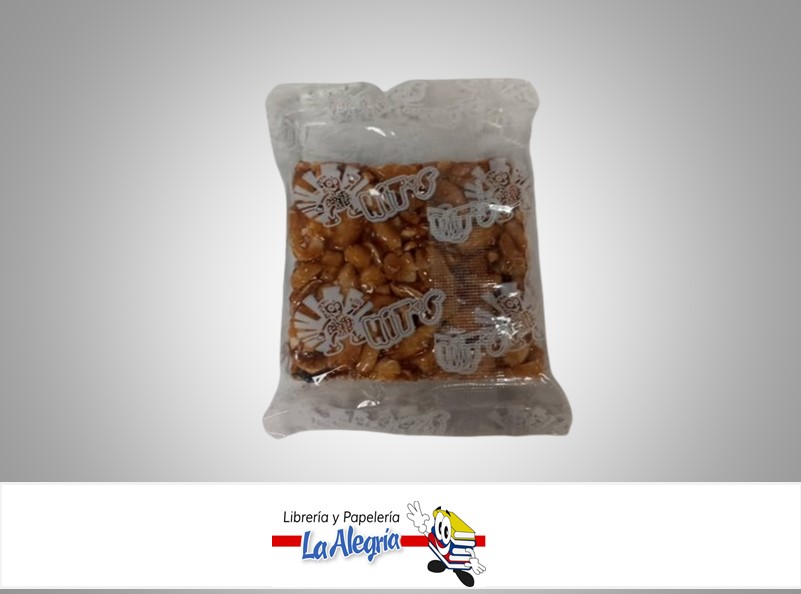TURRÓN ALICANTE ACARAMELADO CON MANÍ 50G MARCA HIT´S