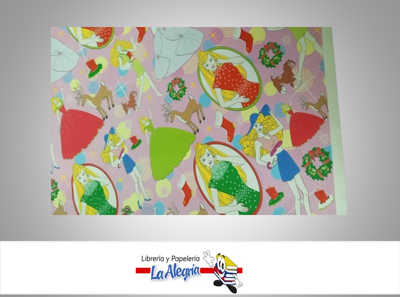 PAPEL DE REGALO 66X50 CM ESTAMPADO UND MARCA BUJOS ART