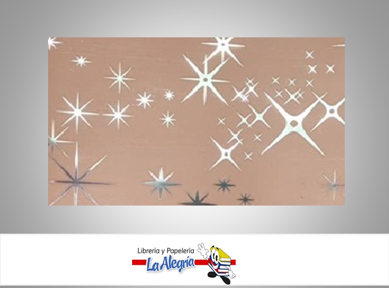 PAPEL COREANO ESTAMPADO ESTRELLAS 57X57 CM MARRON CLARO UND MARCA CRISVI