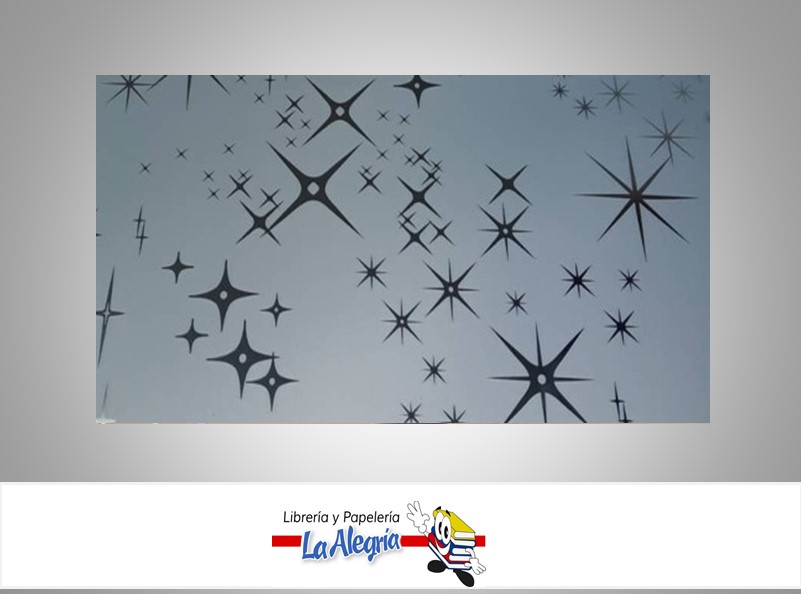 PAPEL COREANO ESTAMPADO ESTRELLAS 57X57 CM AZUL UND MARCA CRISVI