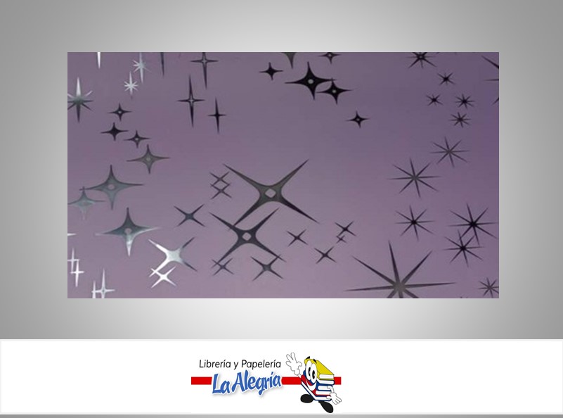 PAPEL COREANO ESTAMPADO ESTRELLAS 57X57 CM LILA UND MARCA CRISVI