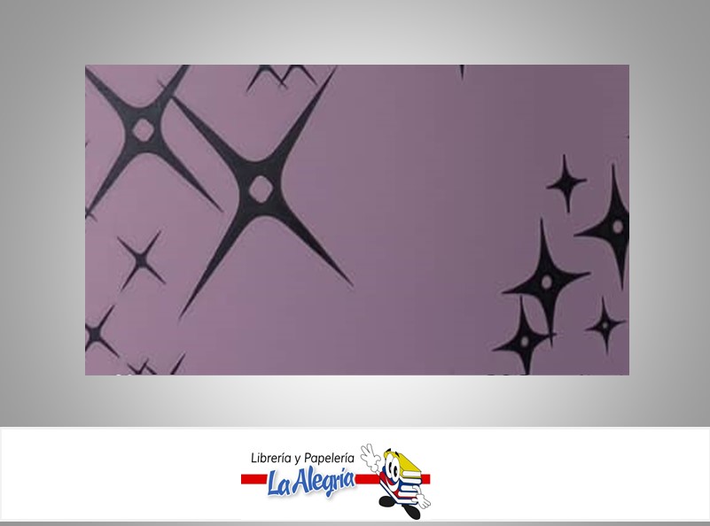 PAPEL COREANO ESTAMPADO ESTRELLAS 57X57 CM ROSADO UND MARCA CRISVI