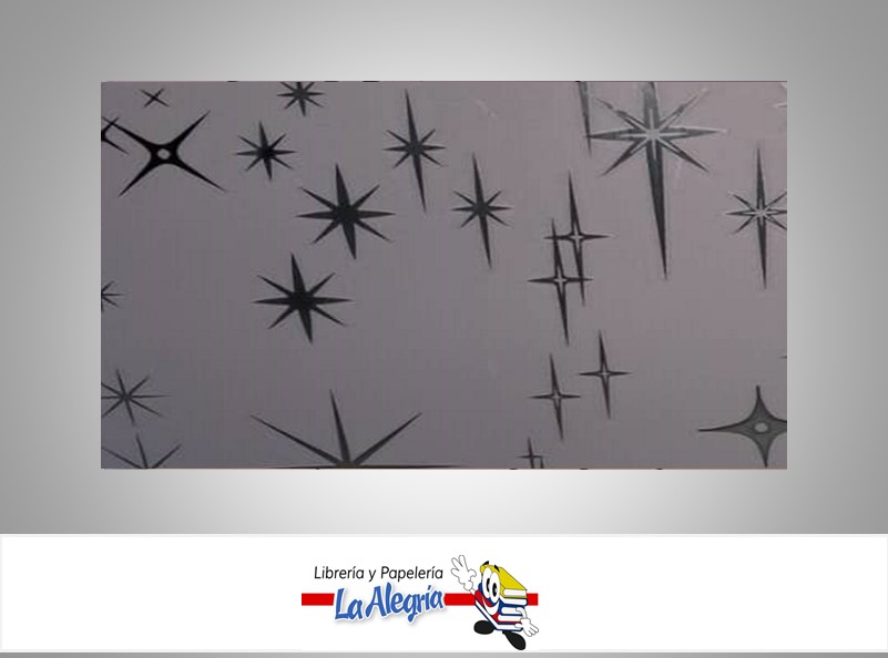 PAPEL COREANO ESTAMPADO ESTRELLAS 57X57 CM GRIS UND MARCA CRISVI