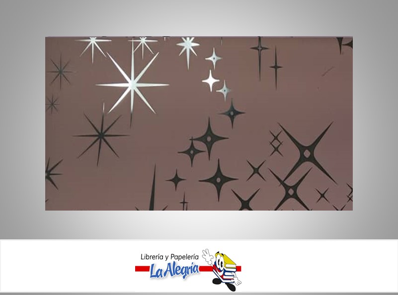PAPEL COREANO ESTAMPADO ESTRELLAS 57X57 CM ROSA VIEJA UND MARCA CRISVI