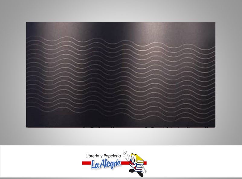 PAPEL COREANO ESTAMPADO ONDAS 57X57 CM NEGRO UND MARCA CRISVI