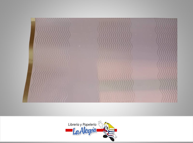 PAPEL COREANO ESTAMPADO ONDAS 57X57 CM ROSADO UND MARCA CRISVI