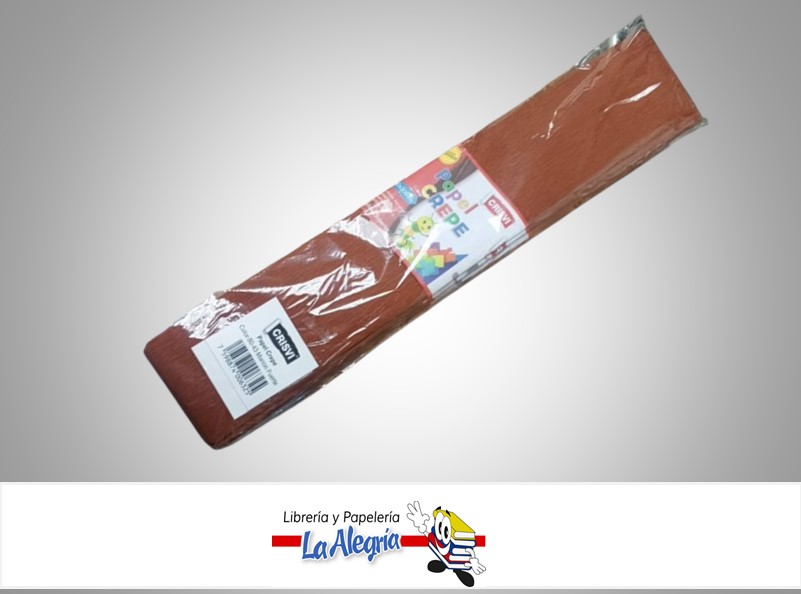 PAPEL CREPE 50X200 CM MARRON FUERTE UND MARCA CRISVI