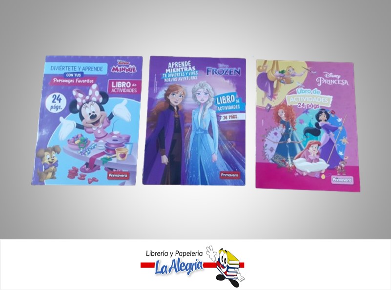 LIBRO DE ACTIVIDADES DE DISNEY PARA NIÑAS MARCA PRIMAVERA