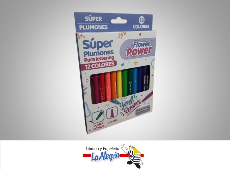 MARCADOR PUNTA CONICA PARA LETTERING 12 UND MARCA PRIMAVERA