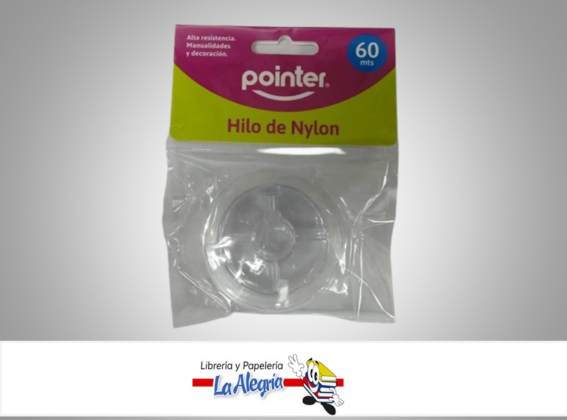 HILO DE NYLON PARA MANUALIDADES ANC-1837; 0.4MMX60M MARCA POINTER POINTER