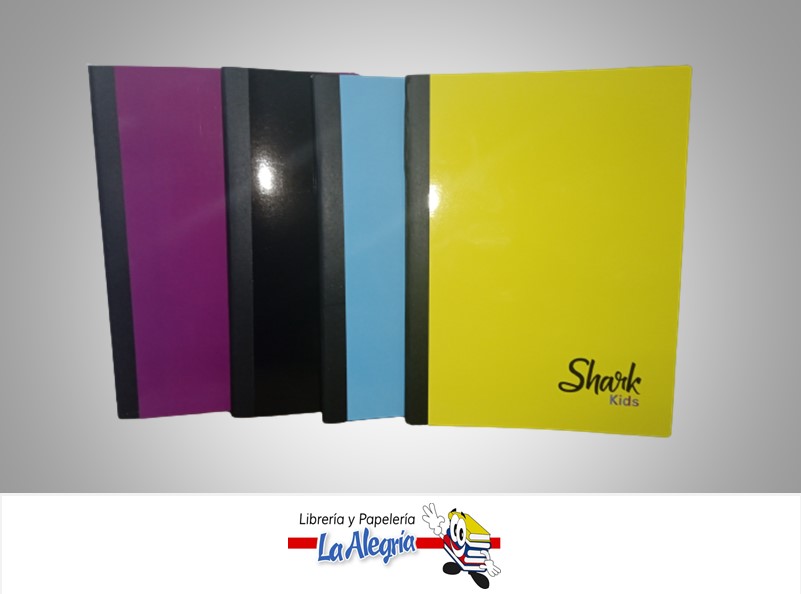LIBRETA EMPASTADA CUADRICULADO 100 HOJAS MARCA SHARK KIDS