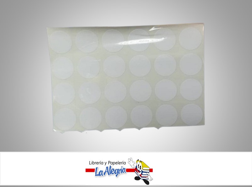 ETIQUETA CIRCULAR 2CM BLANCA PAQ 72UND MARCA STAR