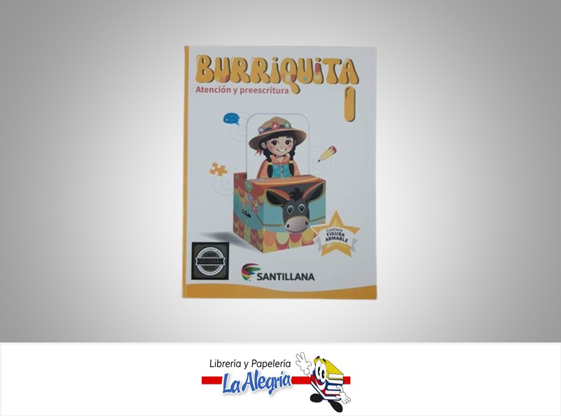 BURRIQUITA I ATENCION Y PREESCRITURA TEMATICA PREESCOLAR EDITORIAL SANTILLANA