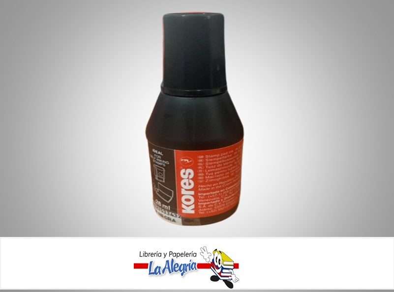 TINTA PARA ALMOHADILLA NEGRO 28ML UND MARCA KORES