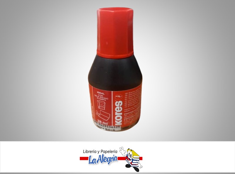 TINTA PARA ALMOHADILLA ROJA 28ML UND MARCA KORES
