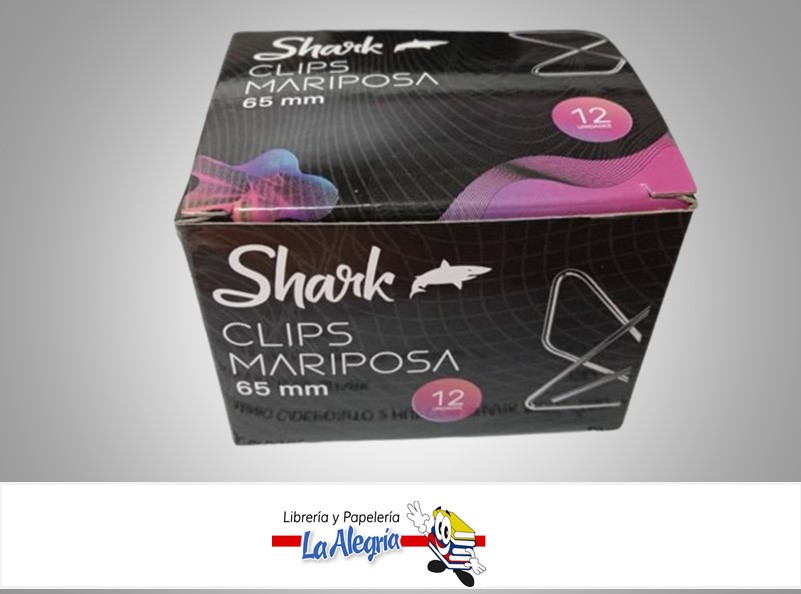 CLIPS MARIPOSA 65MM CAJA 12UND MARCA SHARK
