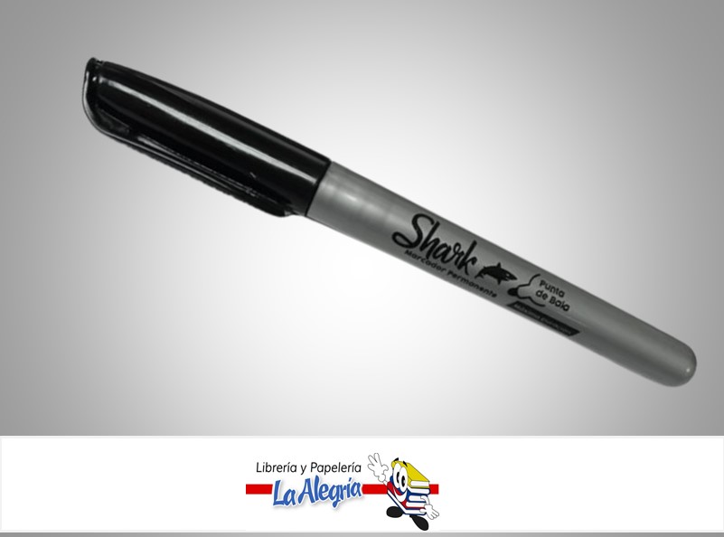 MARCADOR PERMANENTE PUNTA FINA NEGRO UND MARCA SHARK