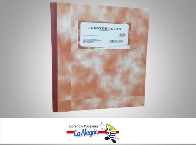 LIBRO DE ACTAS 300 FOLIOS MARCA N&G