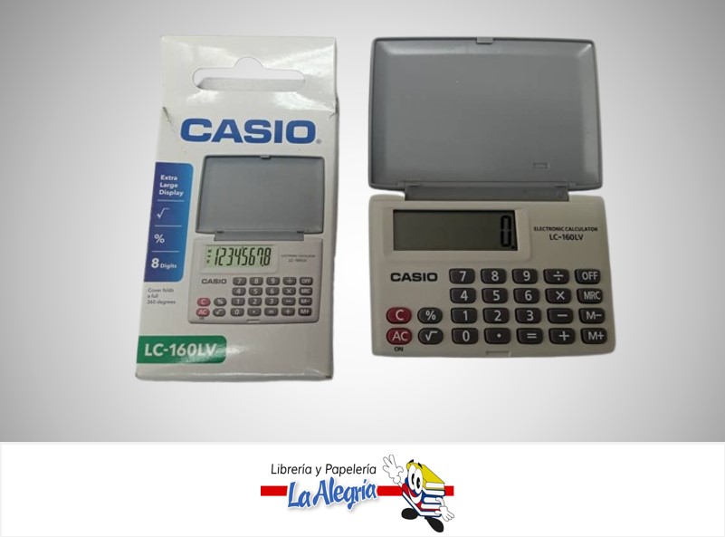 CALCULADORA BOLSILLO LC-160LV-WE MARCA CASIO