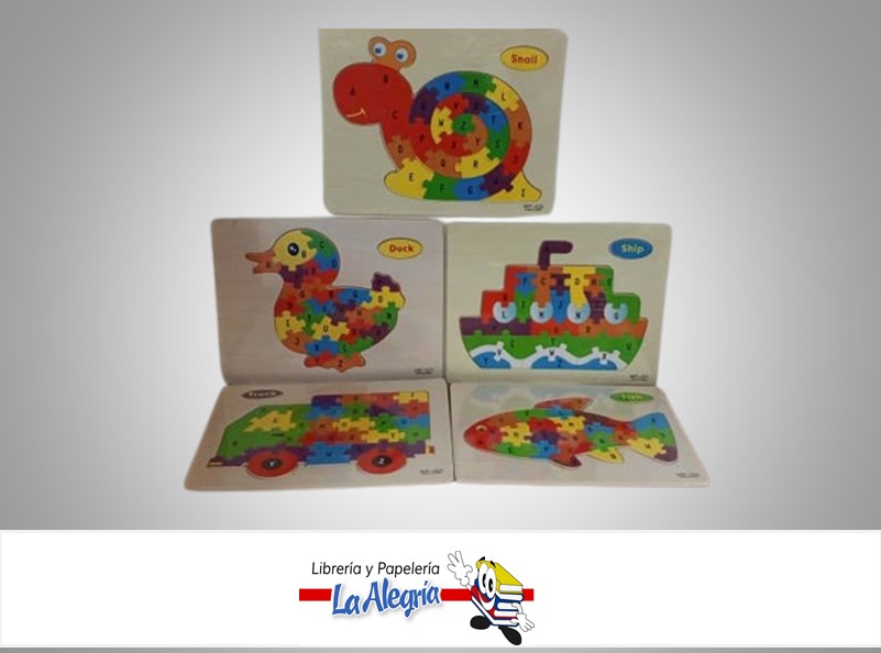 ROMPECABEZA ABECDARIO MADERA FIGURAS MARCA STARMATE