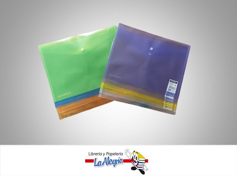 SOBRE PLASTICO OFICIO HORIZONTAL CON BROCHE KRACH MARCA STUDMARK