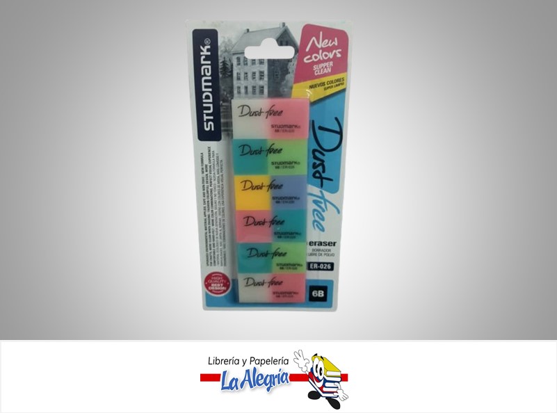BORRADOR SUPER CLEAN SET DE 6 PIEZAS MARCA STUDMARK