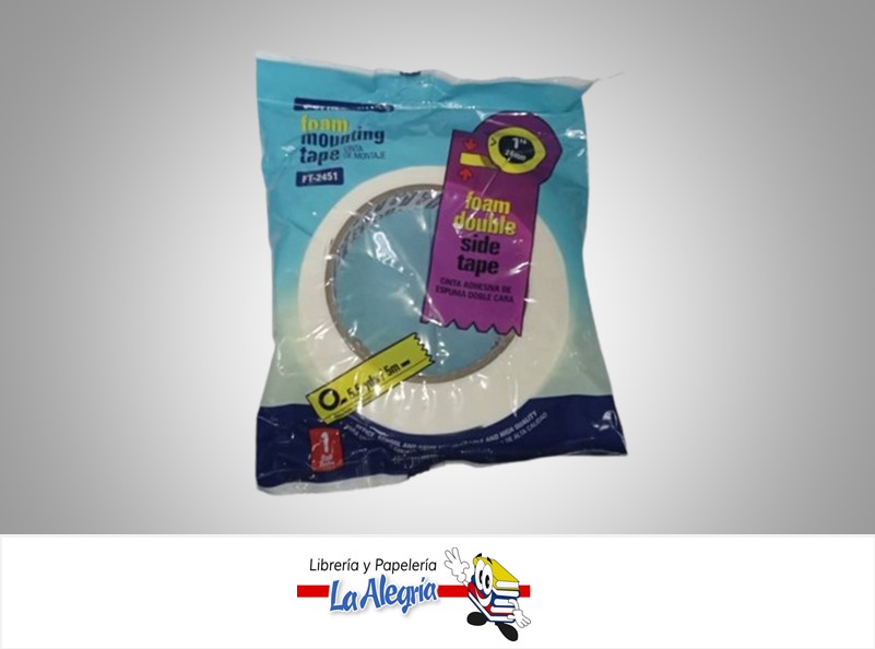 CINTA DOBLE CONTACTO TRANSPARENTE 1" 24MM 5.5 YDS MARCA STUDMARK