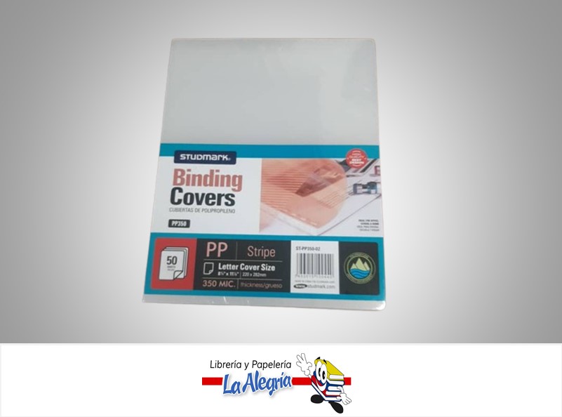 TAPA PARA ENCUADERNAR TRANSPARENTE LINEAS DIAGONALES UND MARCA S/M