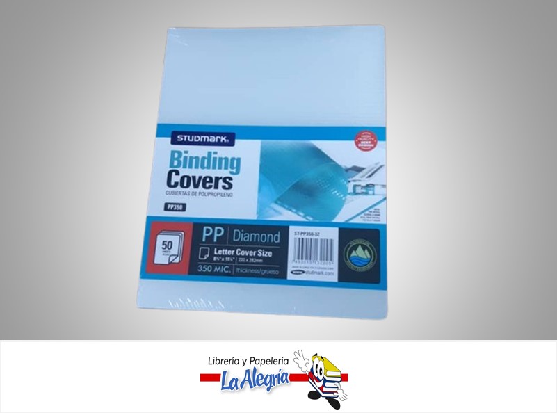 TAPA PARA ENCUADERNAR CARTA DIAMOND TRANSPARENTE MARCA UND S/M