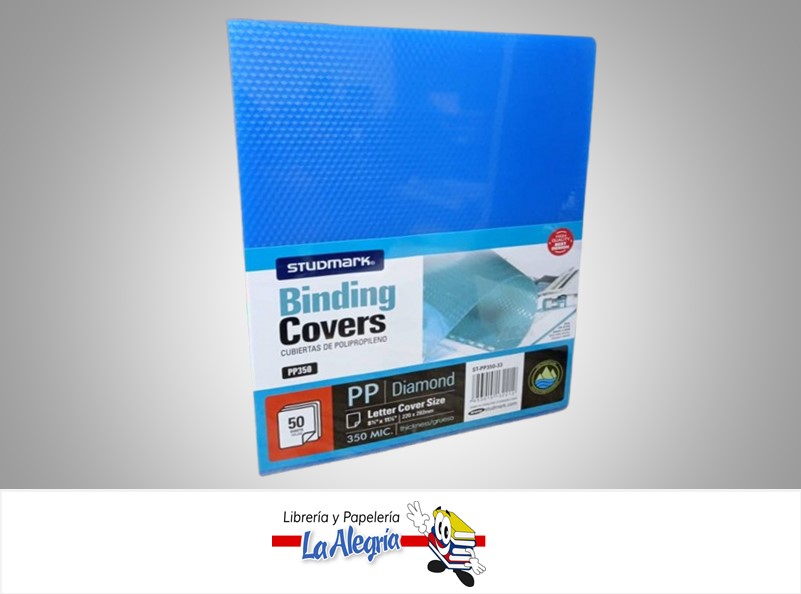 TAPA PARA ENCUADERNAR CARTA DIAMOND AZUL MARCA UND S/M