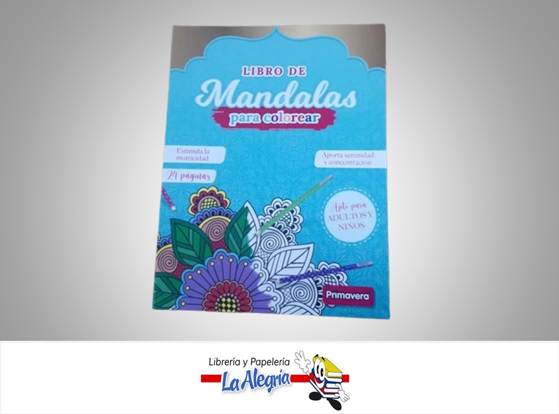 LIBRO MANDALAS PARA COLOREAR DE 24 PAG MARCA PRIMAVERA