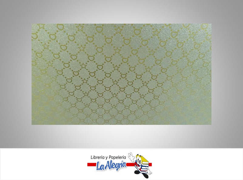 CARTULINA ESCARCHADA MICRO FANTASIA 50X70CM TRAMA DORADO UND 350GR MARCA S/M
