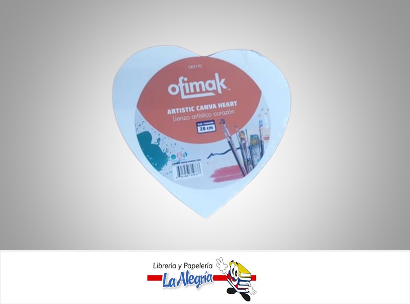 LIENZO DE CORAZON 20CM OK517C MARCA OFIMAK
