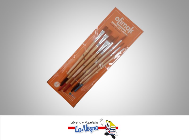 PINCEL SET 7 PIEZAS OK5173 MARCA OFIMAK