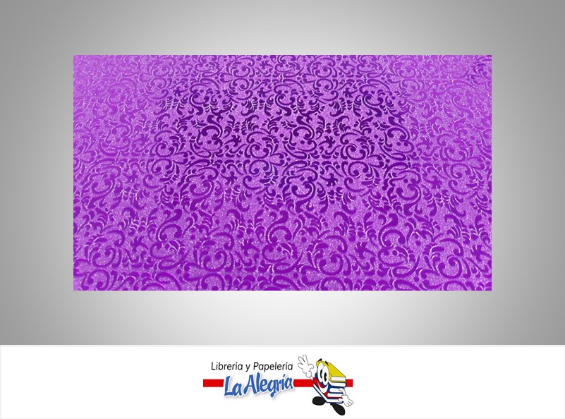 CARTULINA ESCARCHADA MICRO FANTASIA 50X70CM  VENEZIA VIOLETA UND 350GR MARCA S/M