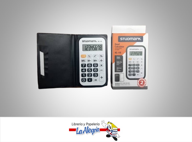 CALCULADORA BOLSILLO STHC110 CON ESTUCHE 8 DIGITOS MARCA STUDMARK