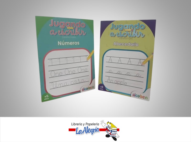 JUGANDO A ESCRIBIR 2 TITULOS ABECEDARIO Y NUMEROS MARCA SICOBEN