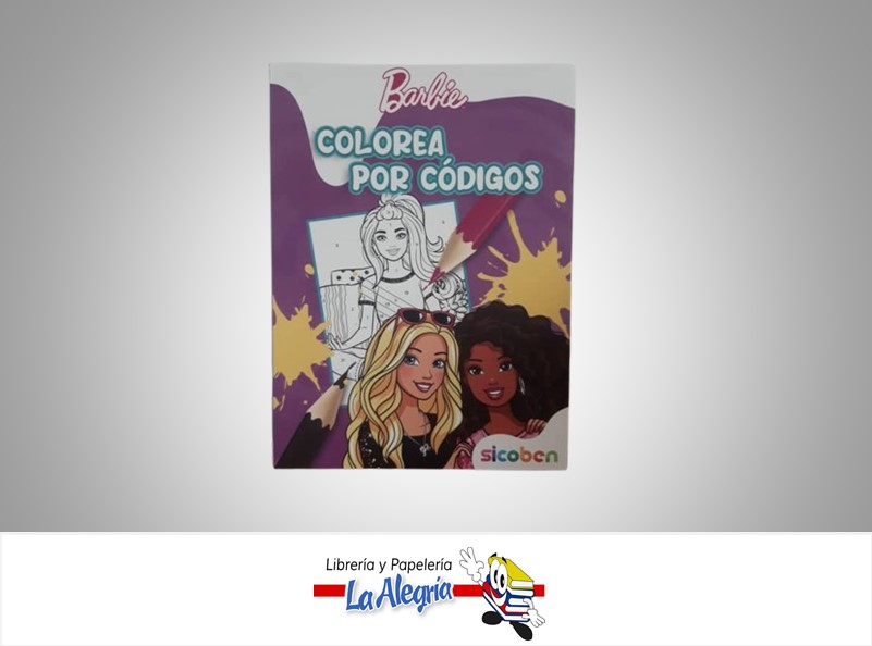 COLOREA POR CODIGO DE NUMEROS BARBIE MARCA SICOBEN