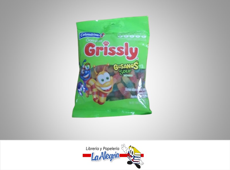 GRISSLY GUSANOS SOUR 80GR MARCA COLOMBINA