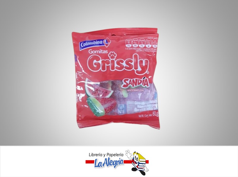 GRISSLY GOMITAS SANDIA 80GR MARCA COLOMBINA