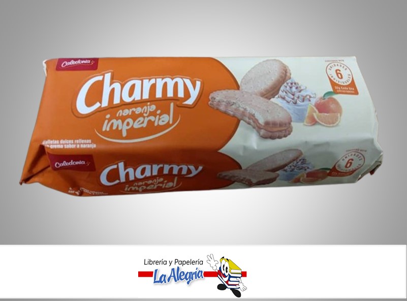 GALLETA CHARMY NARANJA IMPERIAL PAQ 6 UND MARCA CALEDONIA
