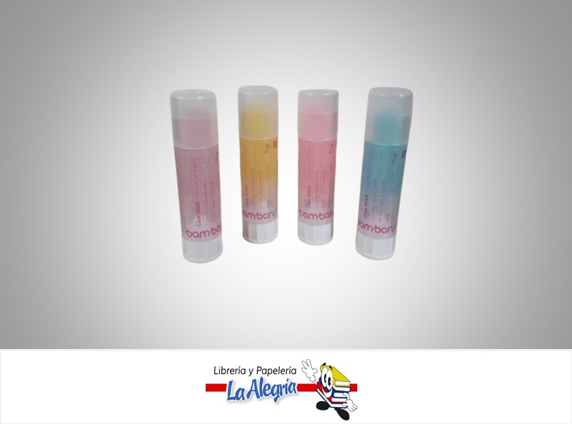 PEGA EN BARRA ESCARCHADA TRANSPARENTE 15G UND MARCA BAMBARY