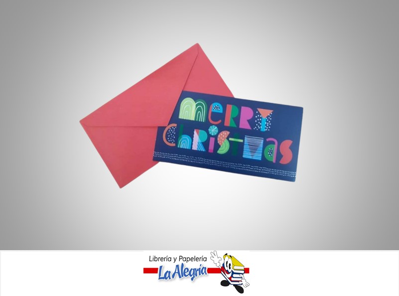 TARJETA DE REGALO NAVIDEÑA MERRY CHRISTMAS UND MARCA HALLMARK