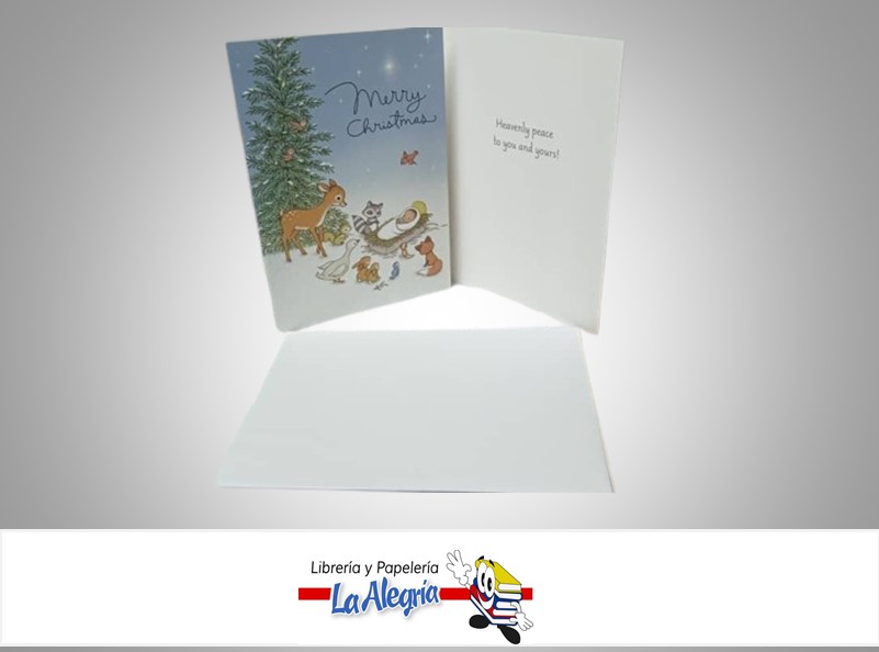 TARJETA DE REGALO MERRY CHRISTMAS NIÑO JESUS UND MARCA HALLMARK