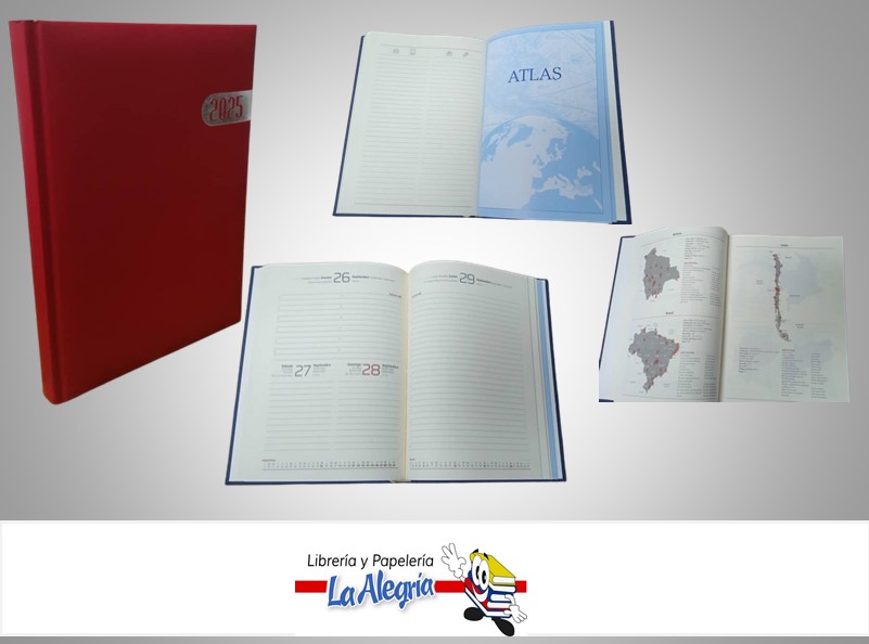 AGENDA 2025 DIARIA POSITANO ROJO 569 MARCA ARTESCO