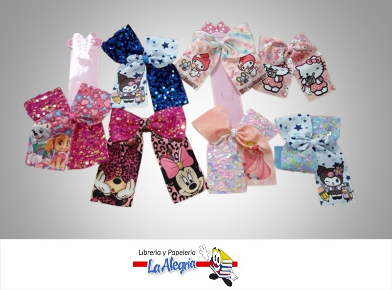 LAZO DE NIÑA VARIADOS CON LENTEJUELAS UND MARCA S/M