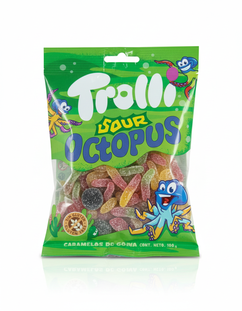 GOMITAS TROLLI SOUR OCTOPUS 100GR MARCA TROLLI