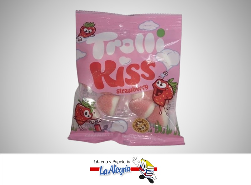 GOMITAS KISS FRESA 100GR MARCA TROLLI